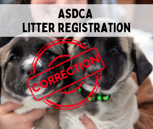 Litter Registration Correction